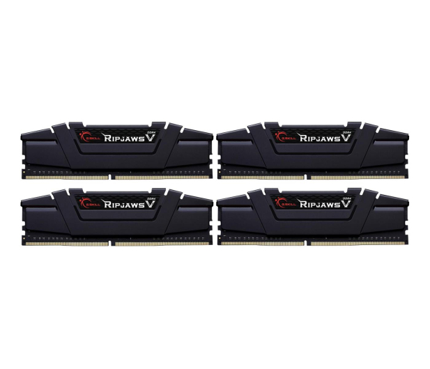 G.SKILL DDR4 32GB (4x8GB) RipjawsV 3200MHz CL16 rev2 XMP2 Black F4-3200C16Q-32GVKB - 266770 - zdjęcie